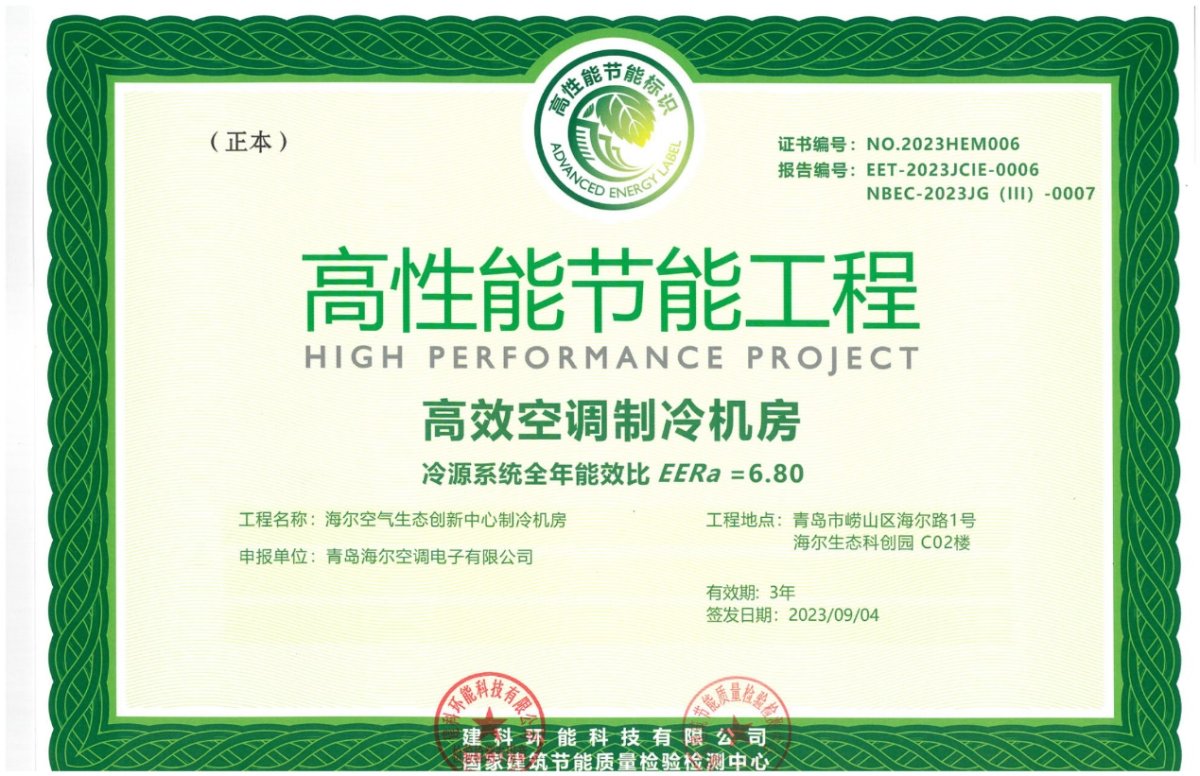 海尔智家获得外观设计专利授权：“电子设备的楼宇低碳能源管理平台图形用户界面”