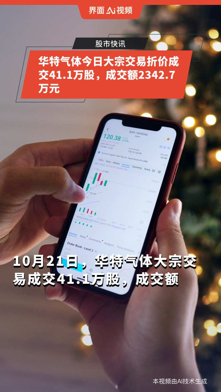 华特气体现8笔大宗交易 合计成交41.10万股