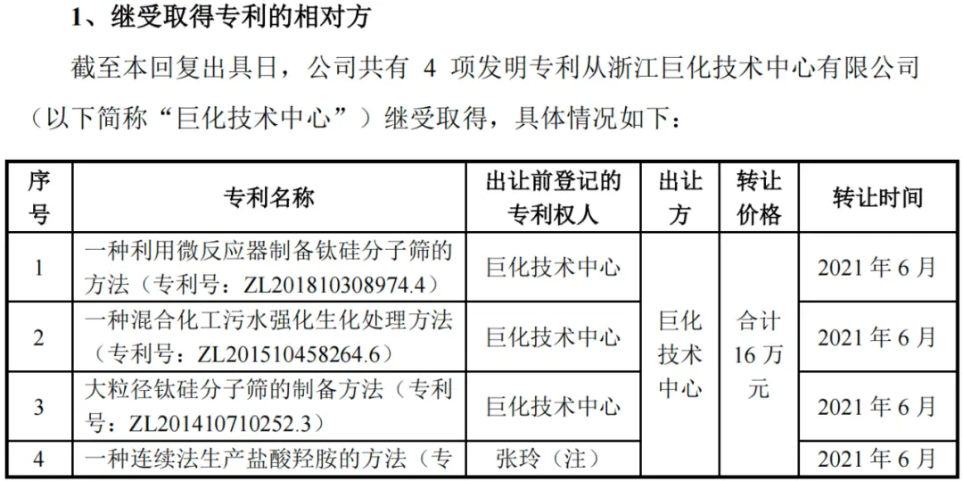 锦华新材获得发明专利授权：“一种电子级羟胺水溶液的制备方法”