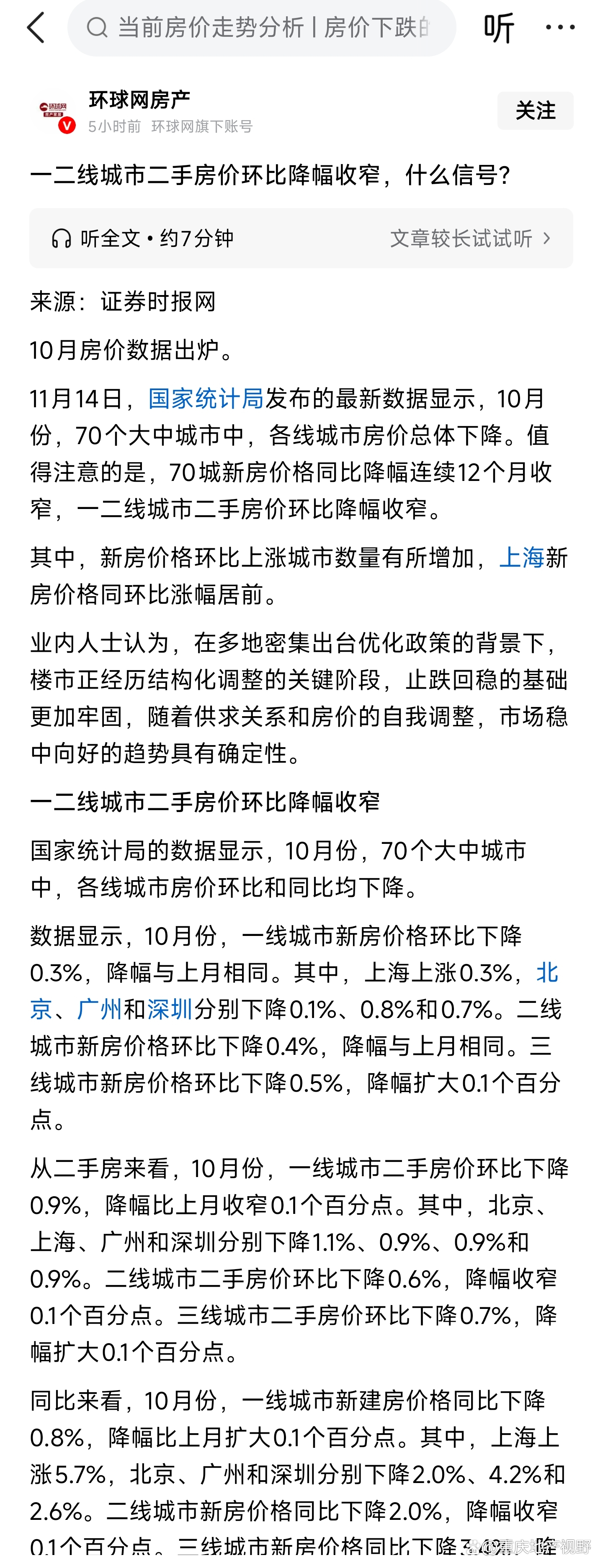 核心城市“小阳春”行情持续升温 二手住宅成交量同比显著增长
